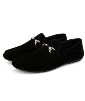 Ανδρικά Suede Loafers με Διακοσμητική Αλυσίδα