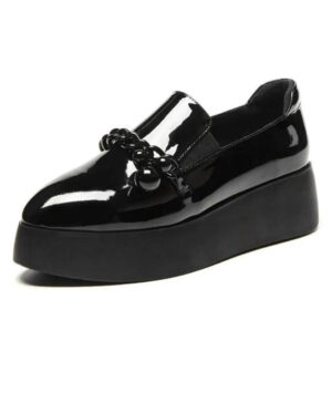 Loafers met platform en metalen ketting