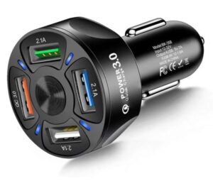 Autolader met 4 USB Poorten 48W - Compatibel met alle apparaten