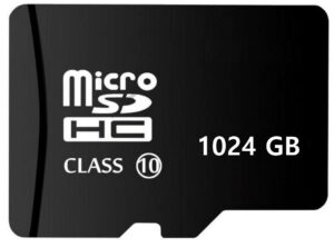 Micro SD-kaart 1024 GB (1TB) Class 10 inclusief SD-adapter